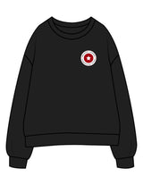 The Mens Crewneck - Black - Method Lagree - Left Chest Embroidered Full Color - Center Back Printed - Red