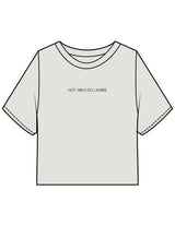 The Heavyweight Crop Tee - Washed Bone - Core Reform - Center Chest & Back Neckline - Embroidered - Black