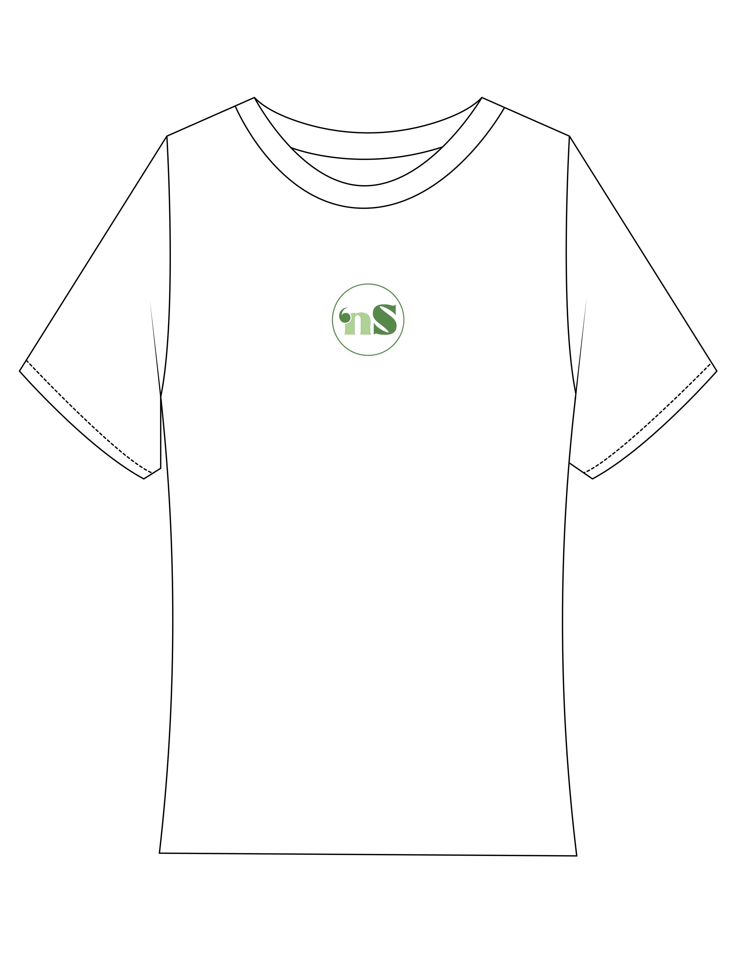 The Baby Tee - White - NSpiers - Center Chest Round - Printed - Full Color