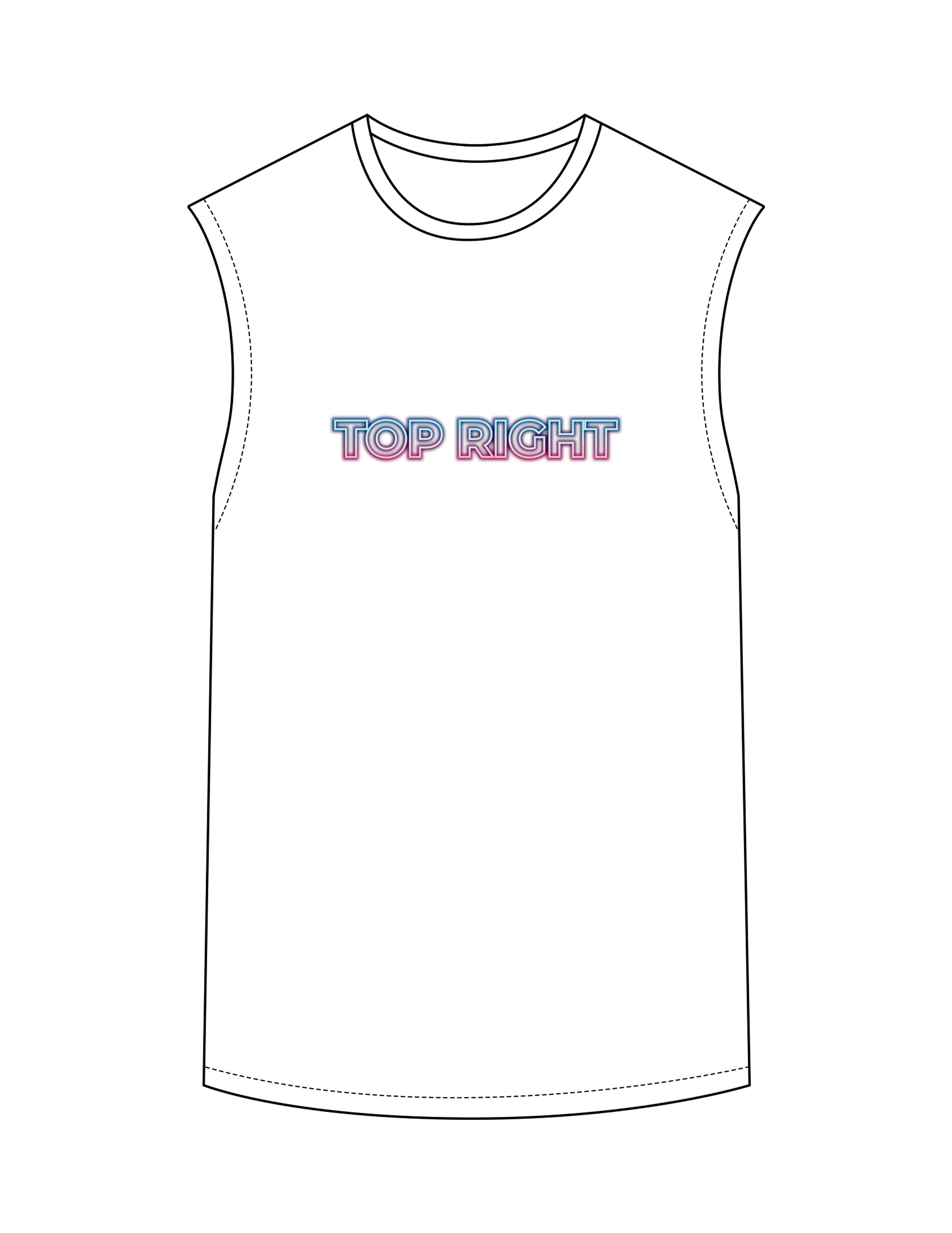 The Mens Classic Tank - White - Top Right Collectibles - Center Chest - Printed - Full Color