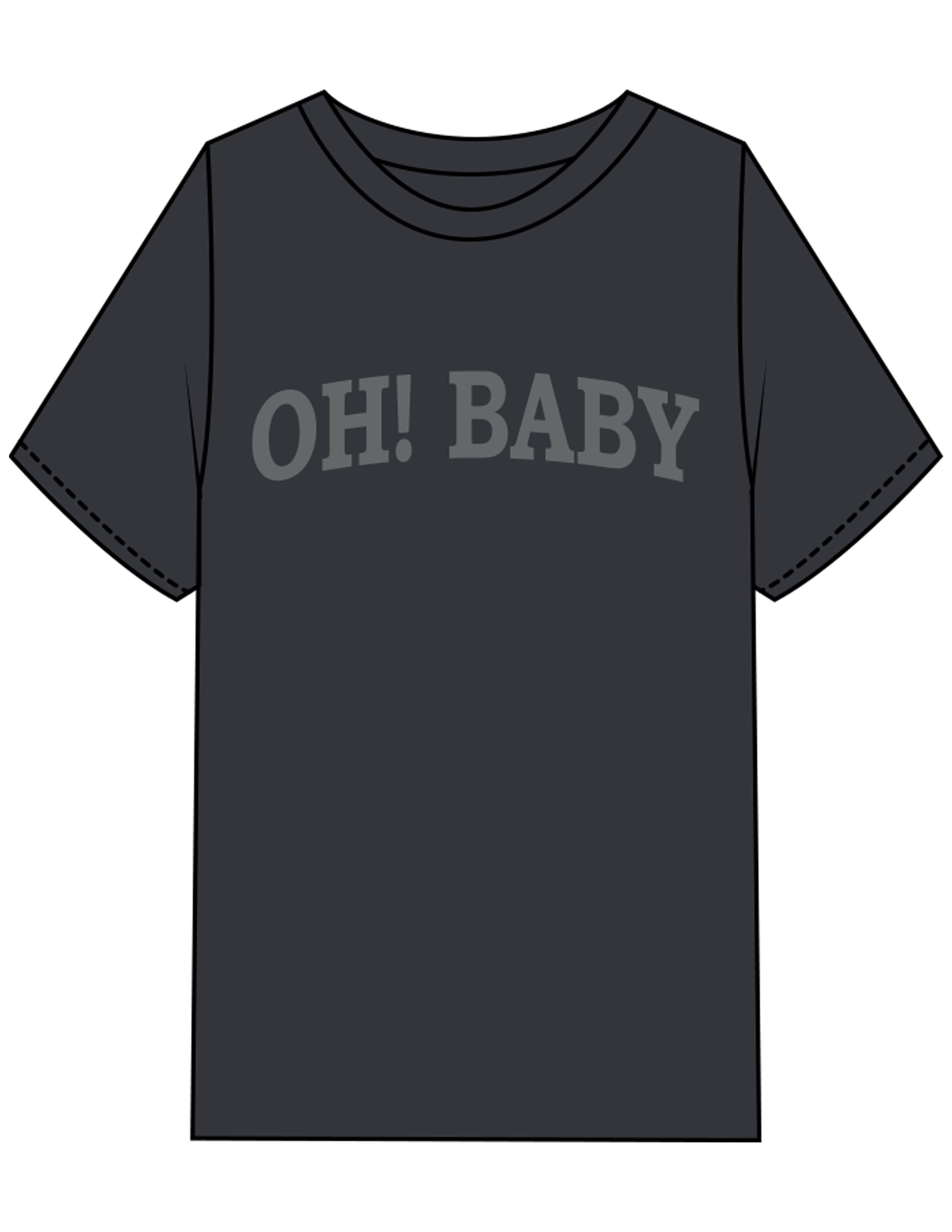 The Mens Heavyweight Tee - Black Stone - MOB - Center Chest & Back Neckline - Back Bottom QR Code - Printed - Light Stone