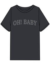 The Mens Heavyweight Tee - Black Stone - MOB - Center Chest & Back Neckline - Back Bottom QR Code - Printed - Light Stone