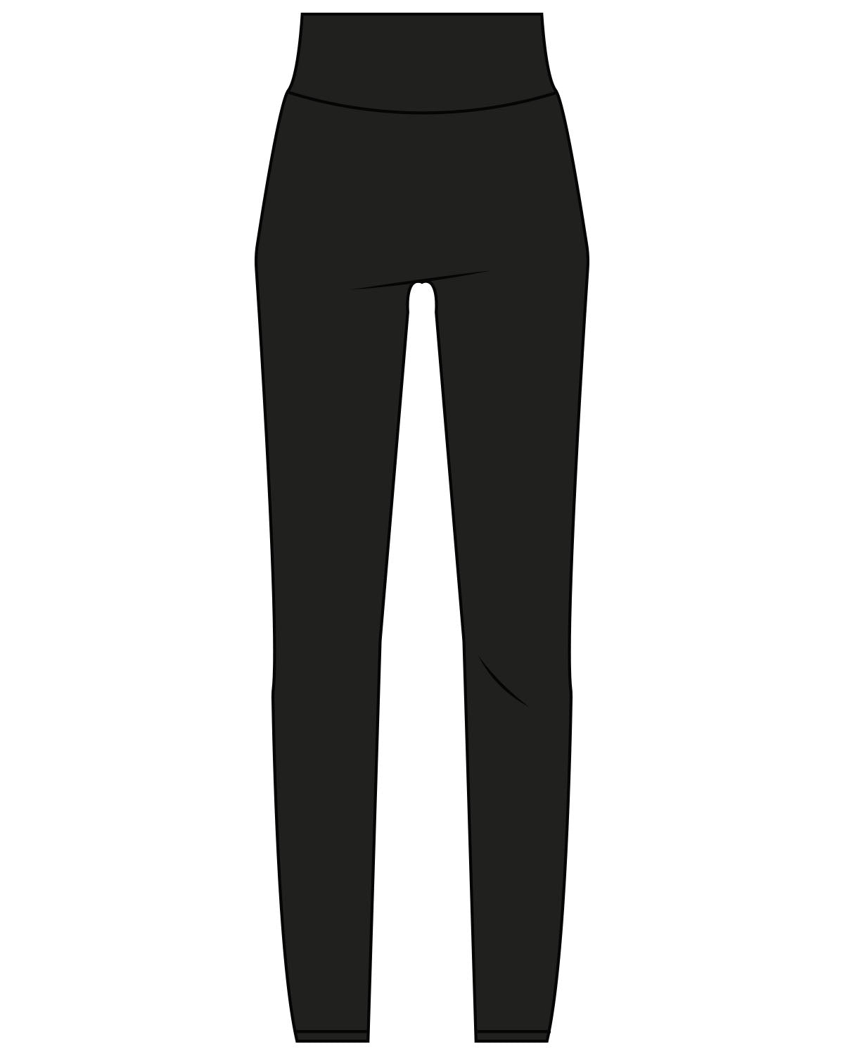 The Basic Legging - Black - Ignite Barre & Fitness - Back Waistline - White