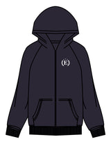 The Mens Zip Hoodie - Ink - ETHOS Q3 PHOTOSHOOT - Left Chest - Printed - White