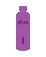 The Water Bottle - Purple - Stun Agency - Center Body Stacked - Glossy Printed - Tone on Tone