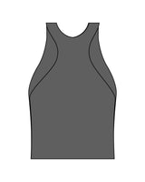 The High Neck Racer Tank - Grey - MegaBarre - Center Chest - Printed - Full Color