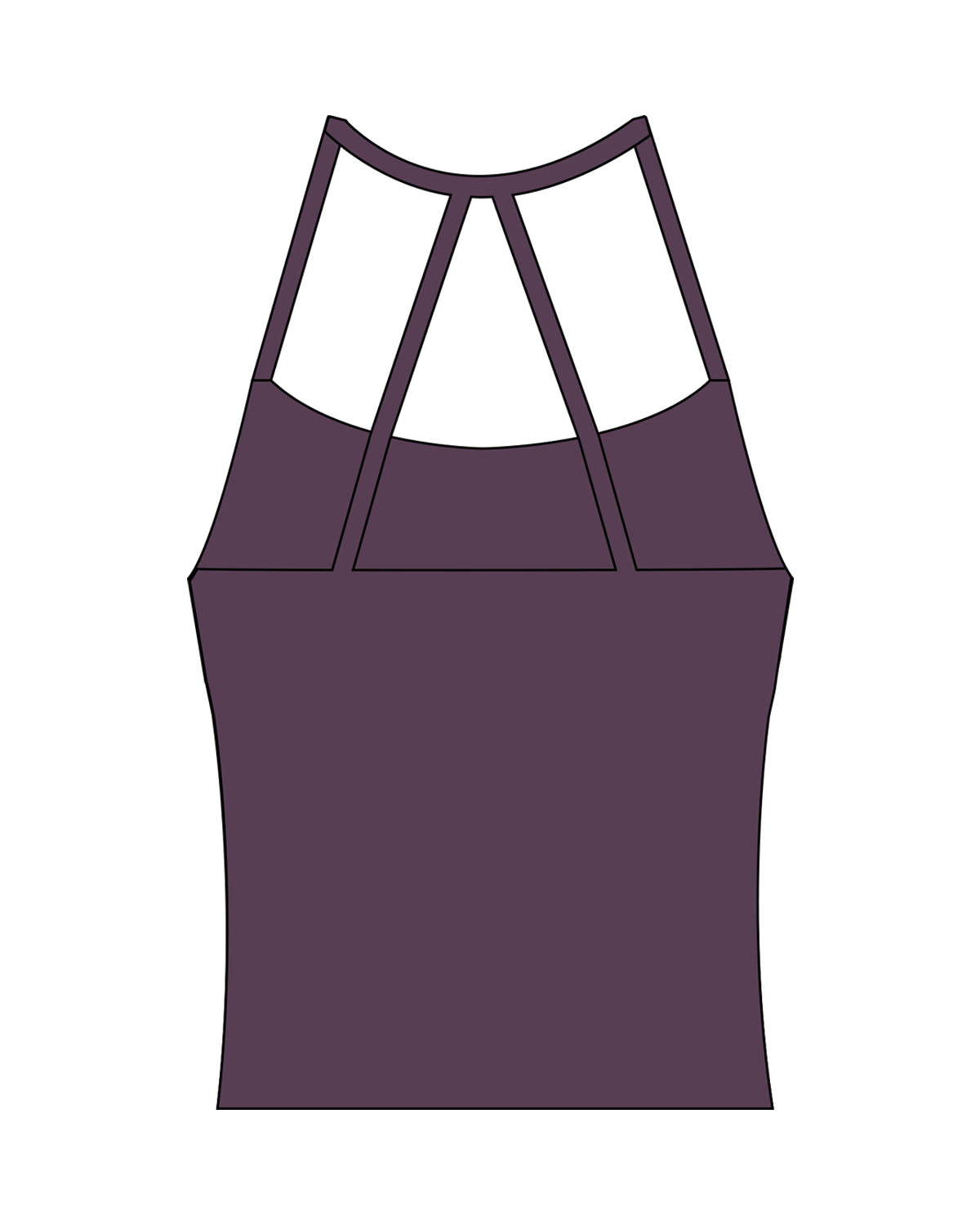 The Womens Sporty Tank - Purple - Honor Pilates - Center Chest Arched - Printed - Orchid