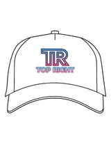 The Trucker Hat - White - Top Right Collectibles - Center Crown Stacked - Printed - Full Color