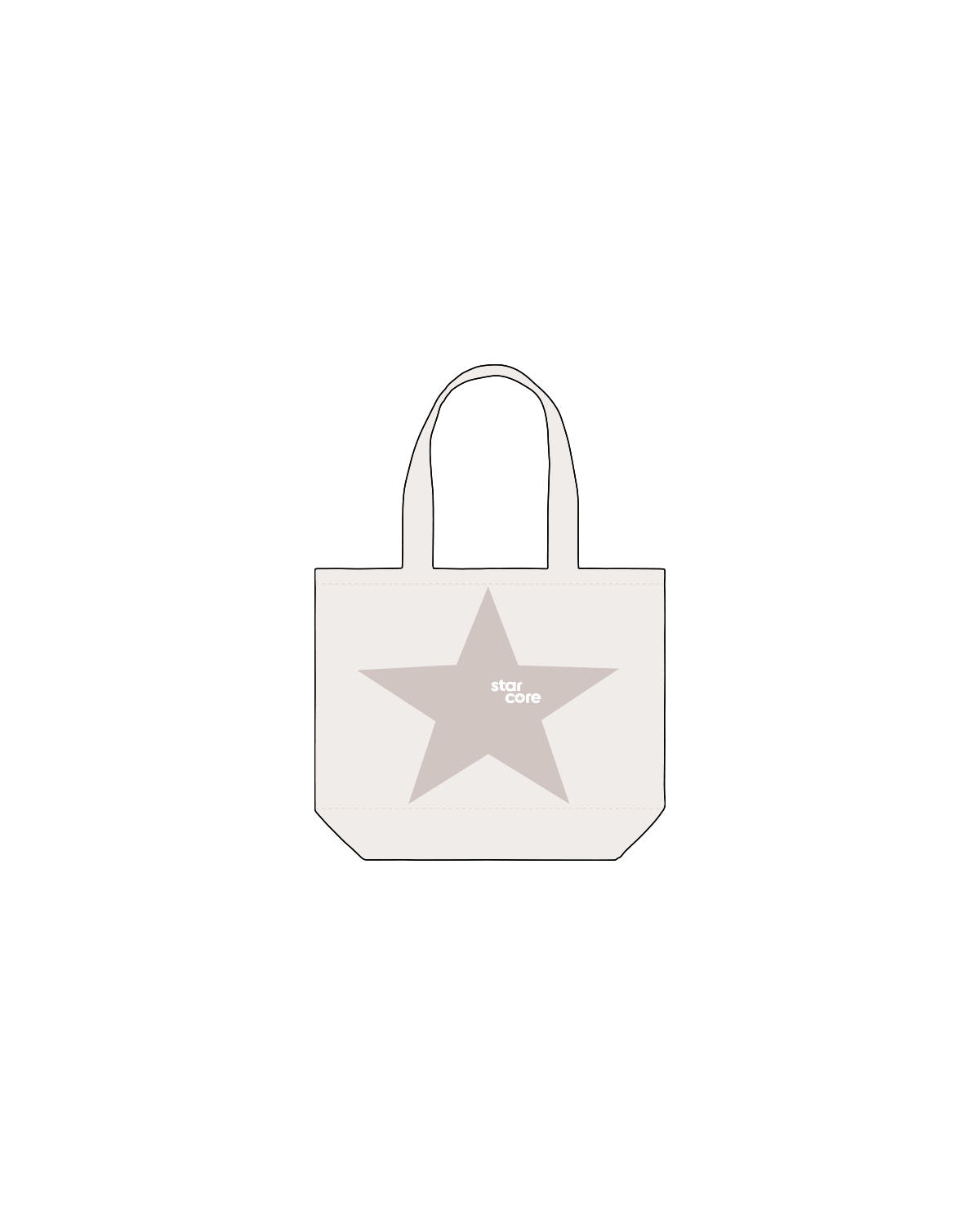 The Tote Bag - Natural - StarCore - Center Body Star - Printed - Full Color