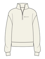 The Womens 1/4 Zip - Off White - Bodicore - Left Chest & Full Back - Printed - Full Color