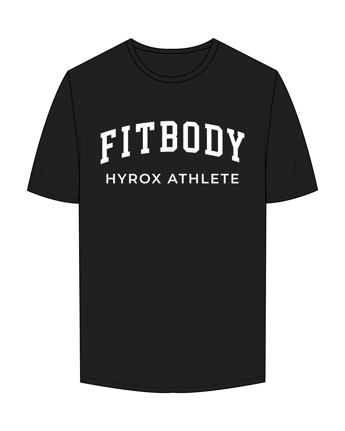 The Mens Tee - Black - Krista - Center Chest Stacked & Center Back Stacked Logo - Printed - Full Color