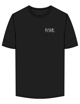 The Mens Tee - Black - Bare Pilates - Left Chest - Printed - White