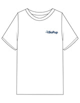 The Mens Heavyweight Tee - White - BioPup - Left Chest - Printed - Full Color