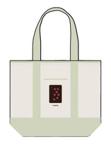 The Contrast Tote Bag - Natural / Lime - Barnes. The Label - Center Body Stars - Printed - Full Color
