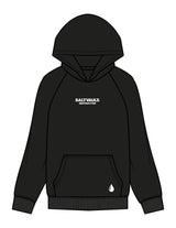 The Womens Hoodie - Black - Saltvault Instructor - Center Chest & Front Bottom Left - Printed - White