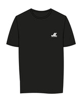 The Womens Tee - Black - JL Marketing - Left Chest - Printed - White