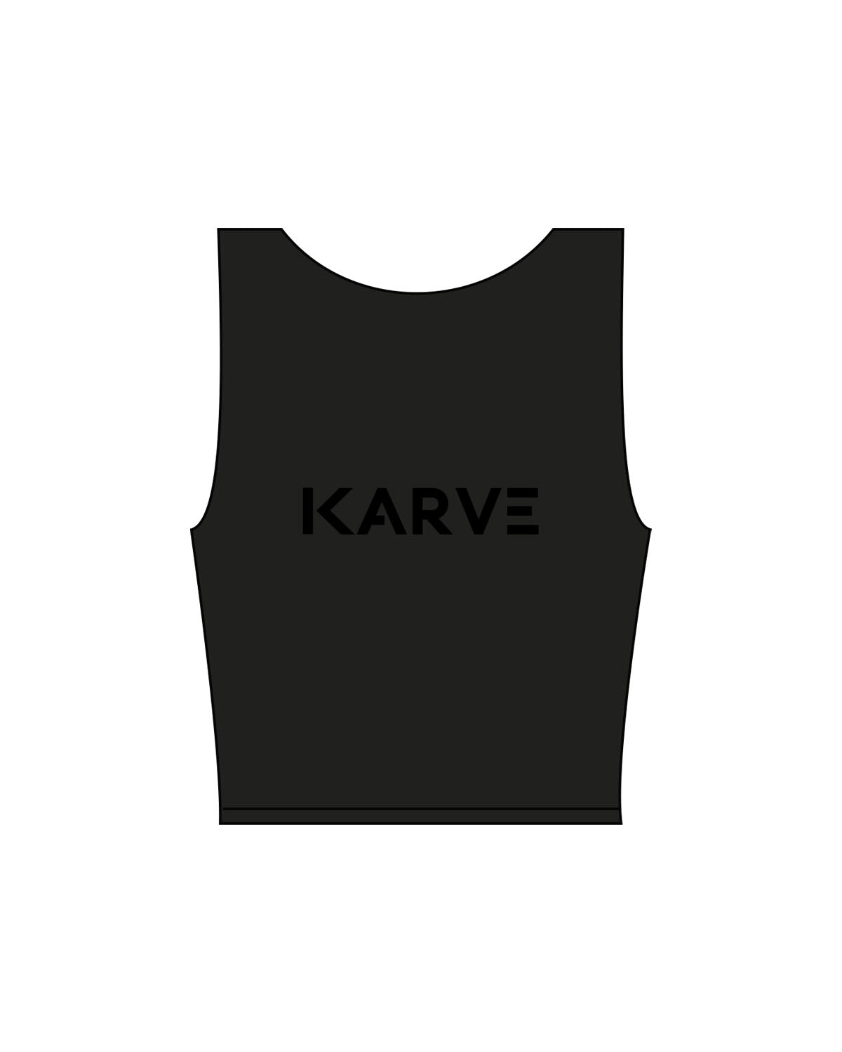 The Square Neck Tank - Black - Karve Lagree Fit - Center Back - Printed - Black