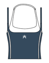 The Piped Tank - Teal - enCore Pilates - Center Back - Printed - White