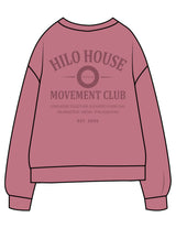 The Midweight Unisex Crewneck - Washed Maroon - HiLo - Center Chest & Back Stacked - Printed - Tone on Tone