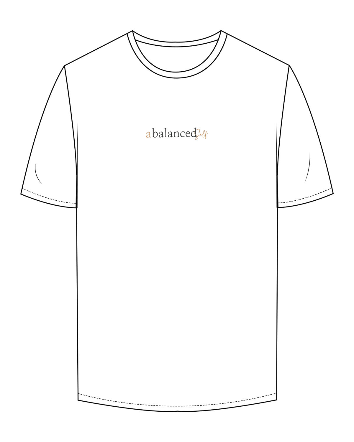 The Mens Tee - White - Balanced Self - Center Chest & Full Back - Printed - Full Color
