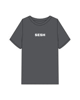 The Mens Heavyweight Tee - Coal Stone - Sesh Studio - Center Chest & Center Back Logo - Printed - White