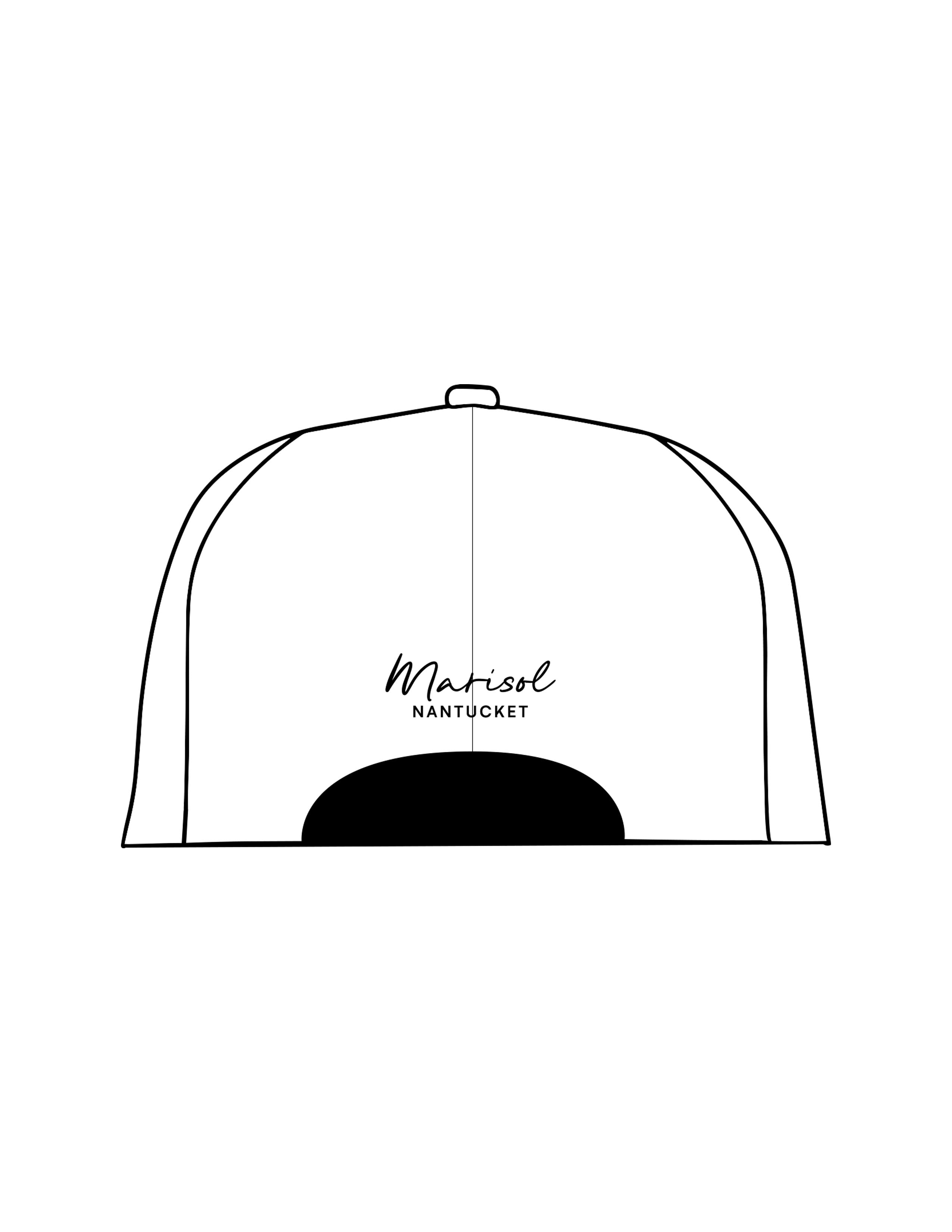The Dad Hat - White - Forme Barre Nantucket - Center Crown & Back Panel - EMB - Black