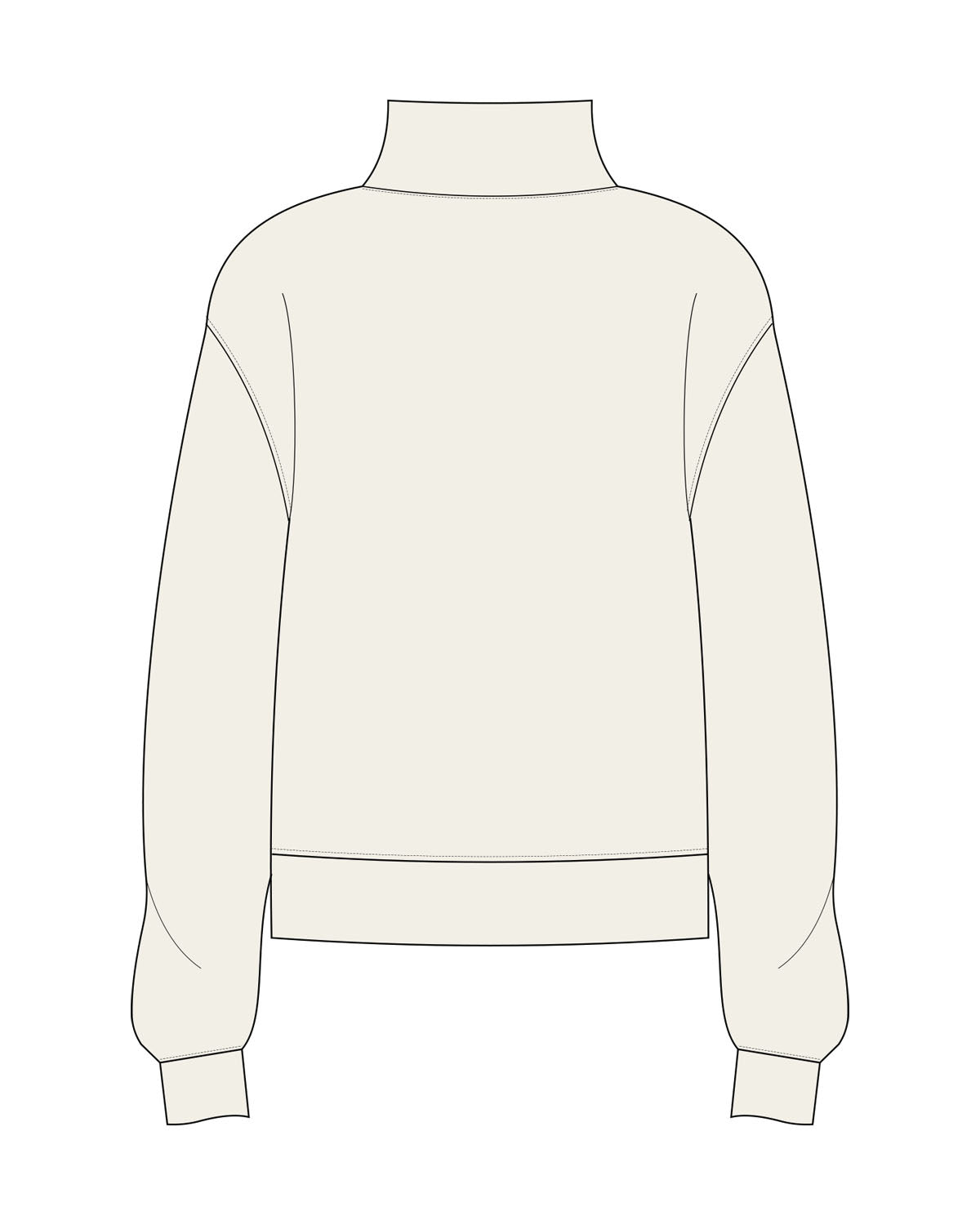 The Womens 1/4 Zip - Off White - Peach F.L - Left Chest - Embroidered - Charcoal