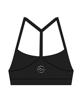 The Basic Bra - Black - Coastal Movement - Center Back - White Printed