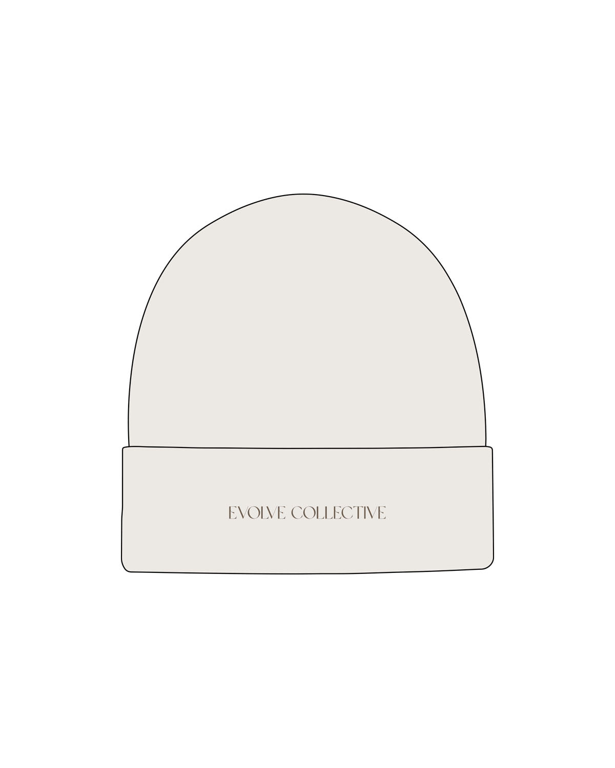 The Beanie - Bone - Evolve Collective - Center Brim - EMB - Brown