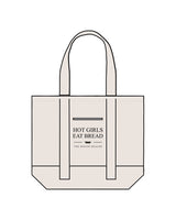 The Contrast Tote Bag - Natural / Natural - The Dough Dealer - Center Stacked - Printed - Black