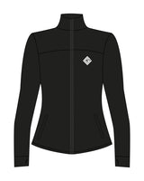 The Womens Zip Jacket - Black - Game Changer - Left Chest - Printed - White