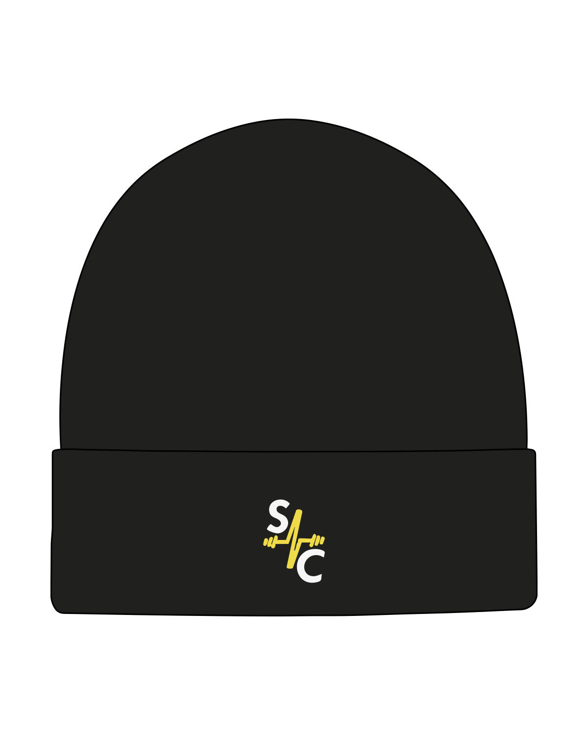 The Beanie - Black - Sweat Circuit - Center Crown - Embroidered - Full Color