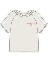 The Kids Tee - Bone - Lagree Tahoe - Left Chest Stacked & Back Image - Printed - Full Color