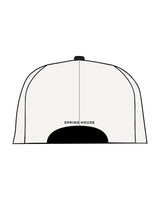 The Canvas Cap - Natural / Black - Spring House - Crown Center & Back - Embroidered - Black