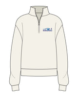 The Mens 1/4 Zip - Off White - East Coast Performace Running - Left Chest - Back Neckline - Printed - Full Color