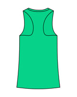 The Womens Full Length Tank - Apple - HiLo - Center Chest - Printed - White