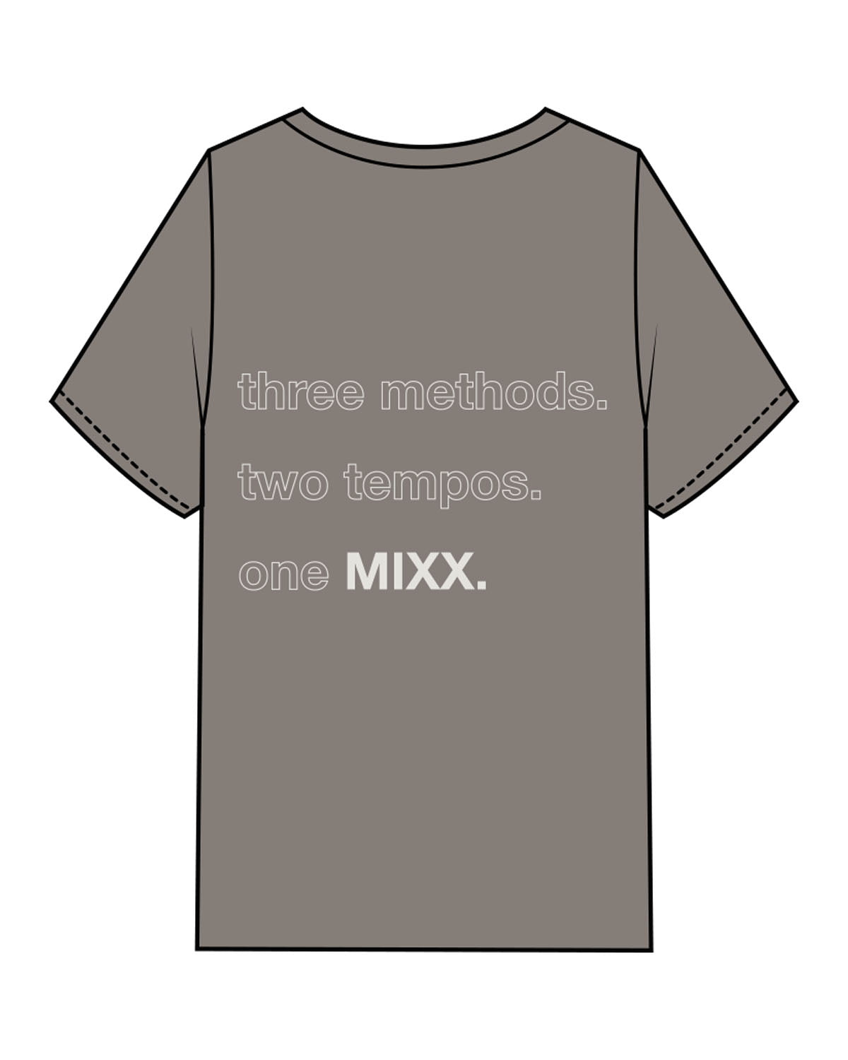 The Mens Heavyweight Tee - Washed Gray - Lagreemixx Retail - Left Chest - Back Stacked - Printed - Washed Bone
