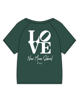 The Kids Tee - Forest - New Mom School - Left Chest & Back Stacked - Printed - White