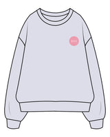 The Mens Crewneck - White Heather - Pura - Left Chest - Full Back - Printed - Full Color