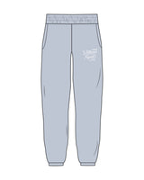 The Womens Sweatpants - Powder - Zenwise - Left Leg Pocket - Printed - White