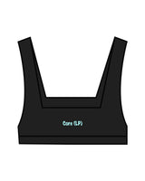The Box Cut Bra - Black - Core (LP) - Back Waistline - "Core (LP)" Logo - Printed - Teal