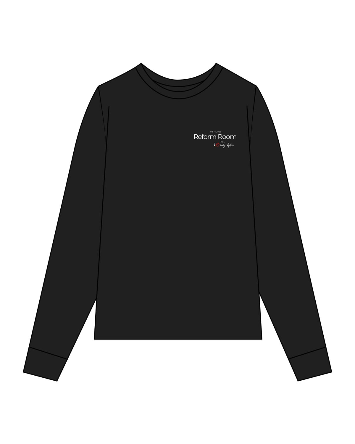 The Womens Long Sleeve - Black - Breindy Active - Left Chest & Lower Left Waist - Printed - Full Color