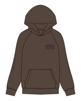The Mens Hoodie - Walnut - Elevate Pilates - Left Chest Arc Stacked - "ELEVATE PILATES" Logo - Printed - Tone on Tone
