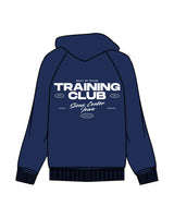 The Mens Classic Hoodie - Cobalt - Pulse 712 - Center Chest - Back Center Stacked - Sioux Center - Printed - White