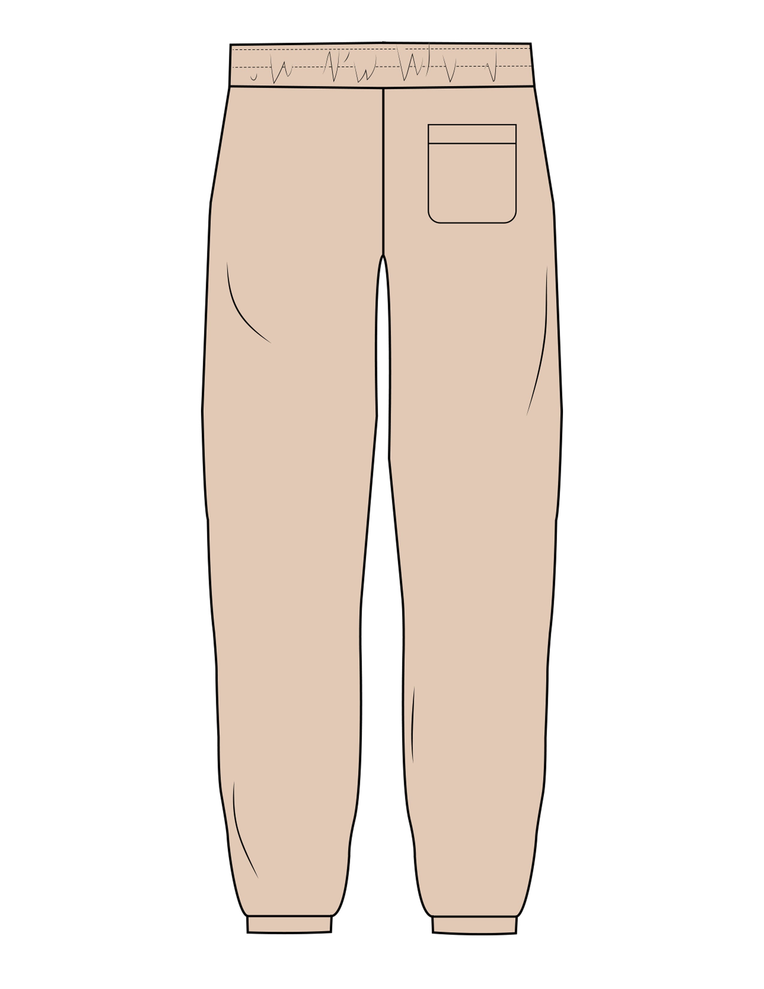 The Cargo Jogger - Nude - C2 Financial - Left Leg Stacked - Printed - Black