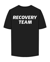The Mens Tee - Black - Recovery Lab - Left Chest & Back Stacked - Full Color