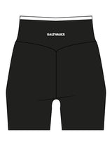 The Piped Crossover Short - Black - Saltvault - Back Waistline - Printed - White