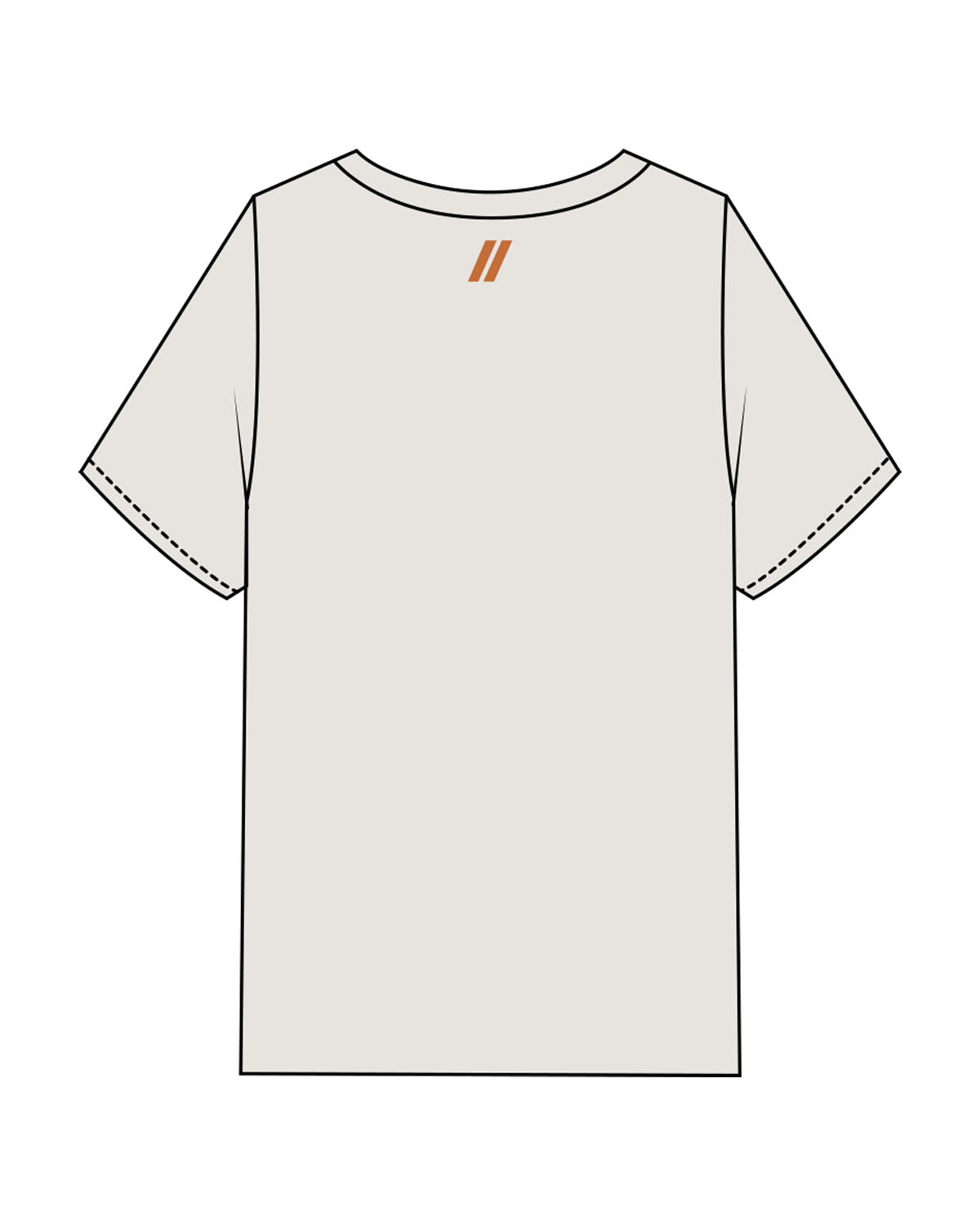 The Mens Heavyweight Tee - Washed Bone - Blenders - Center Chest Stacked & Back Neckline - Printed - Gold