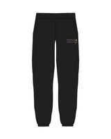The Womens Sweatpants - Black - Positively Fit - Left Leg Stacked - Printed - Full Color