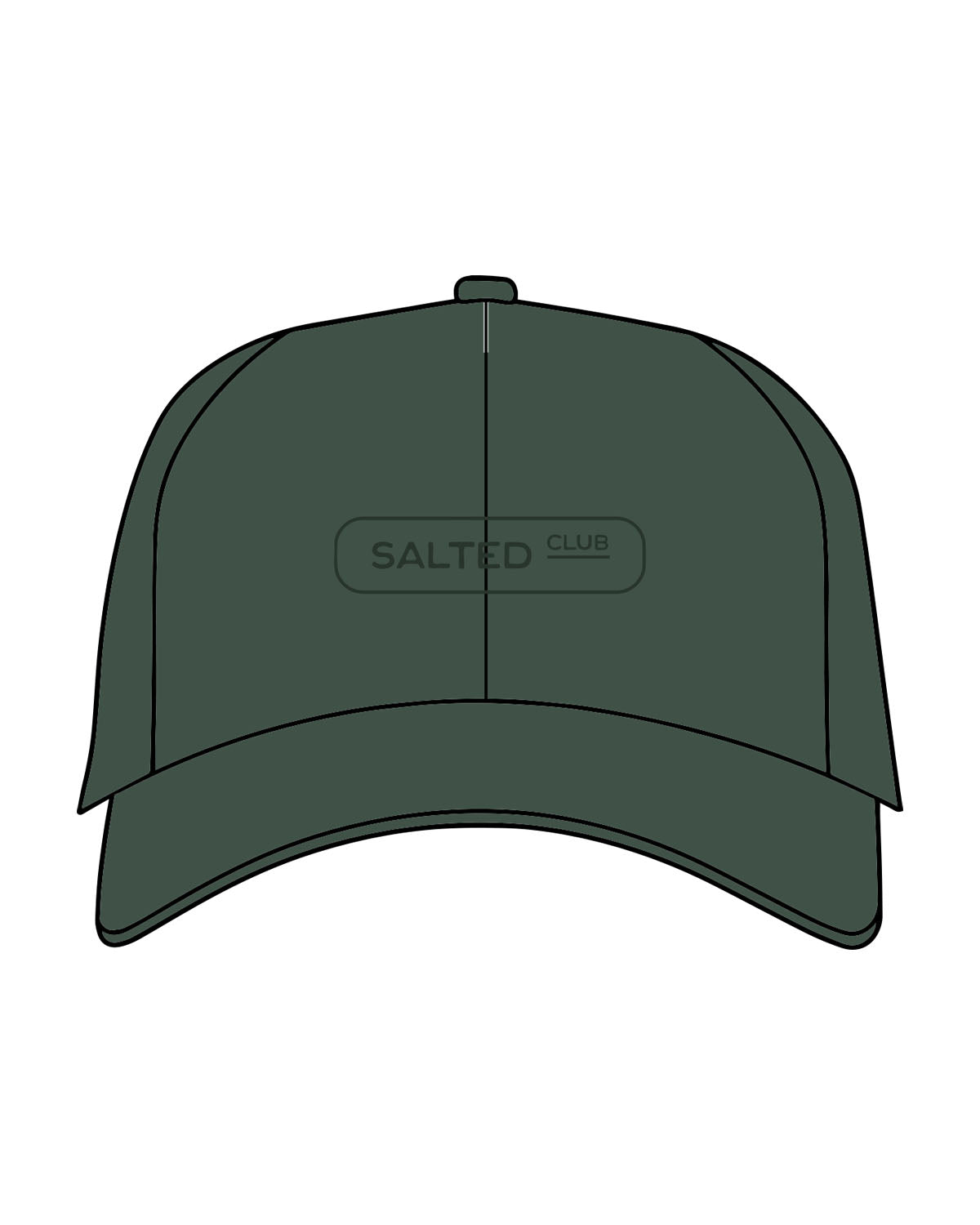 The Dad Hat - Spruce - Salted Club - Center Crown - Embroidered - Tone on Tone